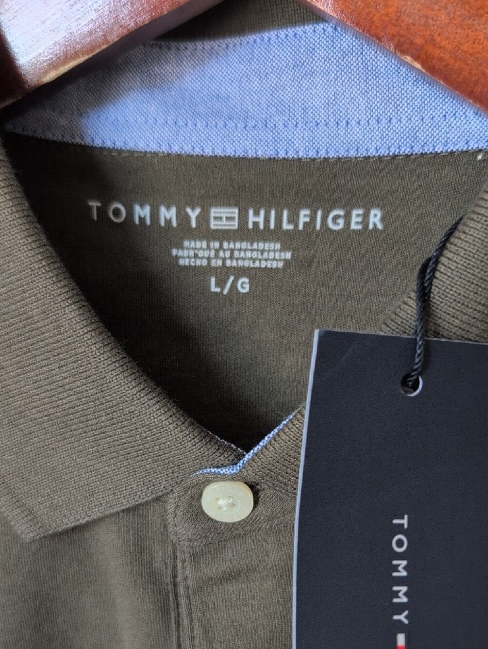 NWT Tommy Hilfiger Men's Dark Olive Green Polo - Picture 2 of 4